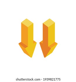 Arrows, Flat Icons Isolated On White Background