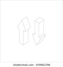 Arrows, Flat Icons Isolated On White Background
