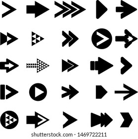 Arrows flat symbol isolated on white background