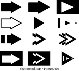 Arrows flat symbol isolated on white background