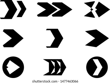 Arrows flat symbol isolated on white background