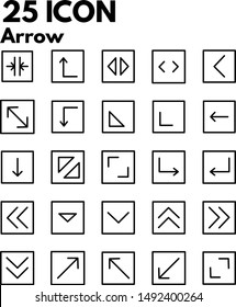 Arrows flat symbol isolated on white background