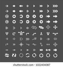 Arrows Flat Vector Icons Set Stock Vector Royalty Free Shutterstock