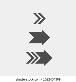 Arrows flat vector icons set