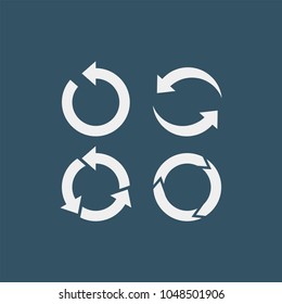 Arrows flat vector icons set	