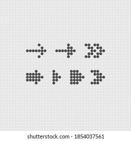 Arrows flat vector icons set
