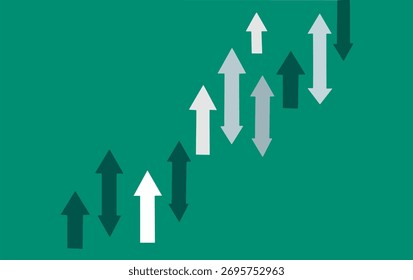 Las flechas forman una Imagen de fondo gráfica que es un Vector.