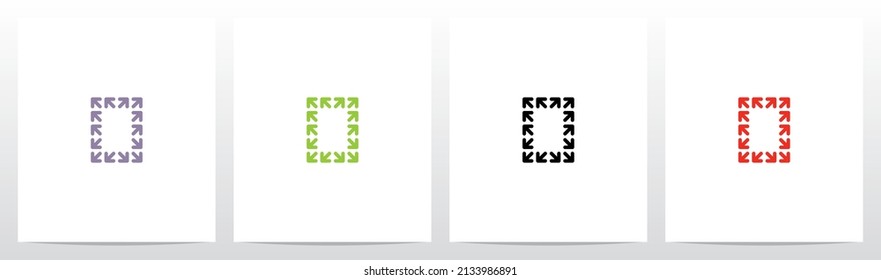 Arrows Forming Letter Logo Design O