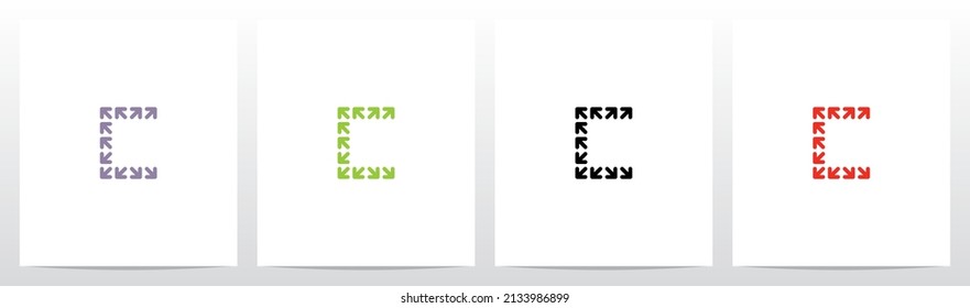 Arrows Forming Letter Logo Design C