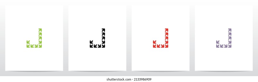 Arrows Forming Letter Logo Design J