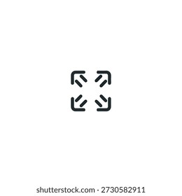 Arrows forming a square shape with four directional pointers inside
