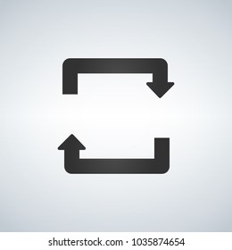 arrows forming square. Vector illustration isolated on white.