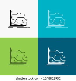 Arrows, forward, graph, market, prediction Icon Over Various Background. glyph style design, designed for web and app. Eps 10 vector illustration
