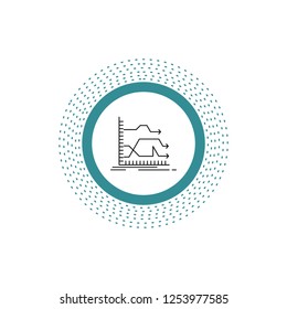 Arrows, forward, graph, market, prediction Line Icon. Vector isolated illustration