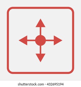 Arrows in four directions.