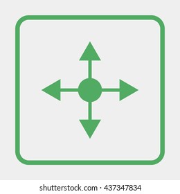 Arrows in four directions.