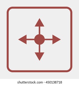 Arrows in four directions.