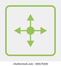 Arrows in four directions.