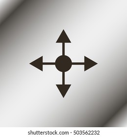 Arrows in four directions.