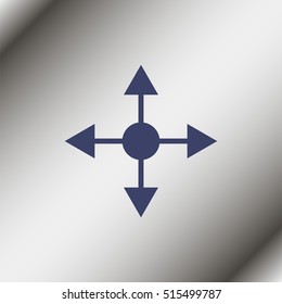 Arrows in four directions.
