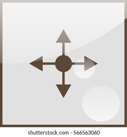 Arrows in four directions.