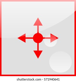 Arrows in four directions.