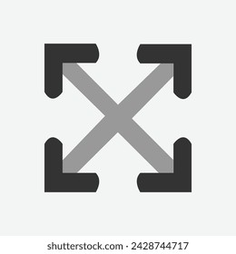 Flechas en cuatro direcciones. Icono de flecha de cuatro lados. Icono de flecha ilustración vectorial símbolo de signo para su proyecto. Diseño plano. Ilustración vectorial. Archivo Eps 451.