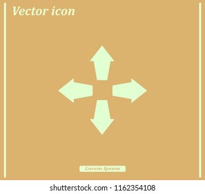 Arrows in four directions vector icon.
