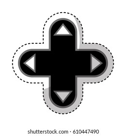 arrows gamepad isolated icon vector illustration design
