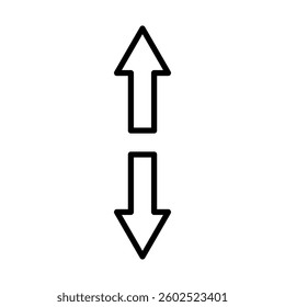 Arrows with Gap Vector Line Icon Design