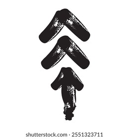 arrows up geometric shape brush doodle icon