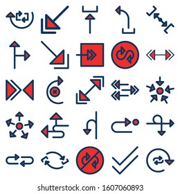 
Arrows Gird Isolated Vector icons set every single icon can be easily modified or edited
