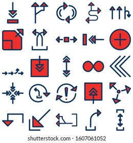 
Arrows Gird Isolated Vector icons set every single icon can be easily modified or edited
