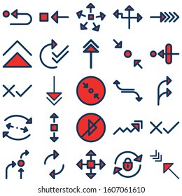 
Arrows Gird Isolated Vector icons set every single icon can be easily modified or edited
