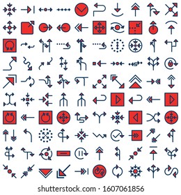 
Arrows Gird Isolated Vector icons set every single icon can be easily modified or edited
