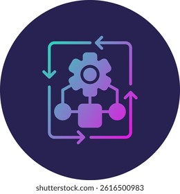 Arrows Glyph Circle Gradient Icon
