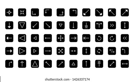 arrows glyph icon symbol set