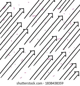 The arrows go up and are located diagonally.