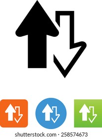 Arrows going up and down icon