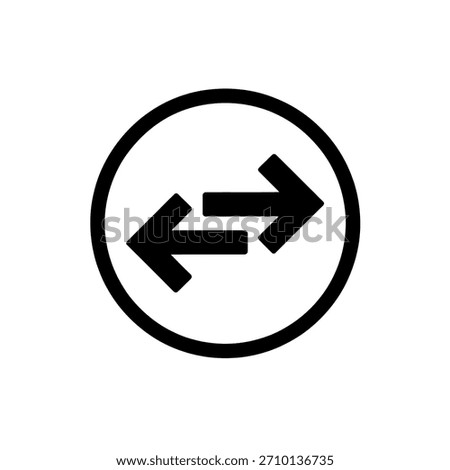 Arrows Going In Opposite Directions Encased In Circle Represents Reversal Reciprocity Exchange and Switching Processes