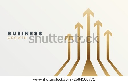 Arrows going upwards showing success and business growth. Financial profit and Investment concept