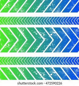 Arrows gradient seamless pattern background with clipped spots on black background vector illustration