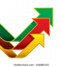 Arrows graph White background 