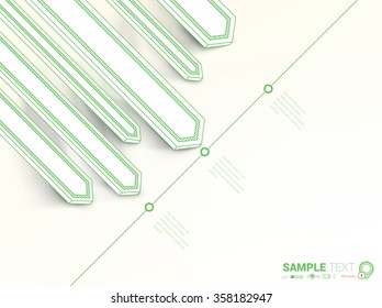 Arrows with Green Outlines Vector Illustration For Your Design