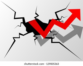 Arrows - growth concept. Vector abstract background.