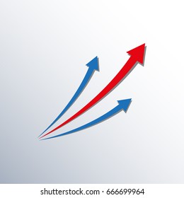 Arrows - growth concept. Vector Design