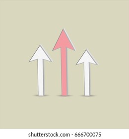 Arrows - growth concept. Vector Design