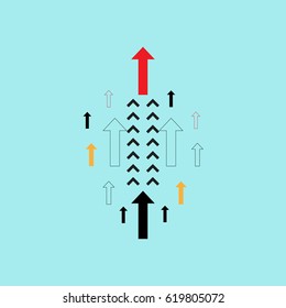 Arrows growth concept. vector illustration.
