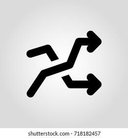 Arrows growth and decline isolated flat vector icon