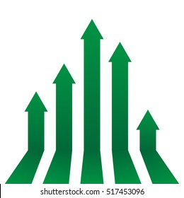 Arrows up growth vector